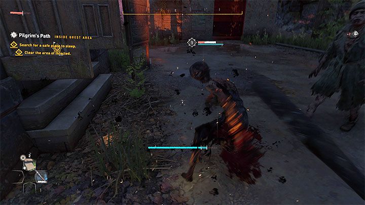 Po każdym spudłowanym ataku skaczącego potwora podbiegajcie, by go zaatakować - Dying Light 2: Droga Pielgrzyma - solucja, opis przejścia - Dying Light 2 - poradnik do gry