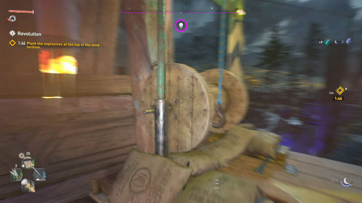Biegnijcie po kolejnych balkonikach w prawo żeby dotrzeć do miejsca, z którego będzie można doskoczyć do półki z płomieniami - Dying Light 2: Rewolucja - solucja, opis przejścia - Dying Light 2 - poradnik do gry
