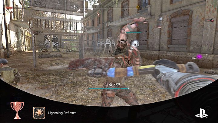 Powtarzajcie ten schemat do momentu zablokowania 10 ataków bronią białą pod rząd - Dying Light 2: Trofeum Błyskawiczny refleks - jak zdobyć? - Dying Light 2 - poradnik do gry