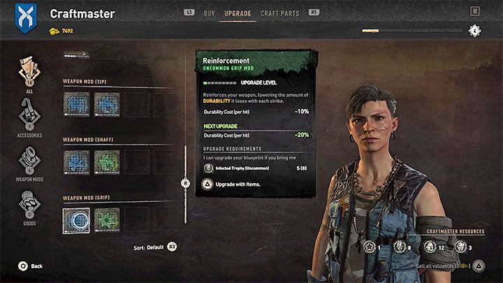 Jedynym sposobem na częściowe radzenia sobie z zużyciem broni jest korzystanie z modyfikacji Wzmocnienie - Dying Light 2: Naprawianie broni - czy jest możliwe? - Dying Light 2 - poradnik do gry