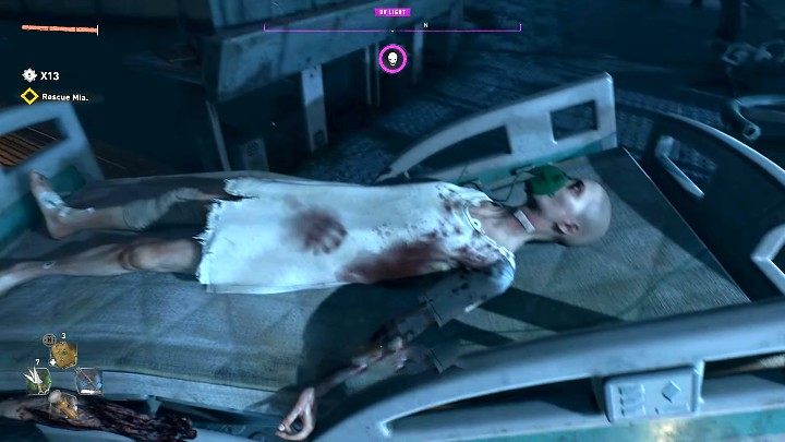 Podejdźcie do łóżka, na którym leży Mia i weźcie ją na ręce - Dying Light 2: X13 - zakończenie 1 czy zakończenie 2? - Dying Light 2 - poradnik do gry