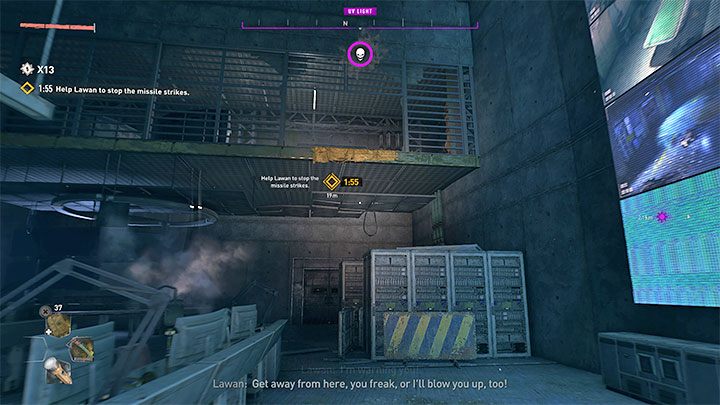 Załączy się licznik upływu czasu - macie niecałe 2 minuty na dotarcie do miejsca, w którym Lawan przygotowuje się do zdetonowania bomb - Dying Light 2: X13 - zakończenie 1 czy zakończenie 2? - Dying Light 2 - poradnik do gry