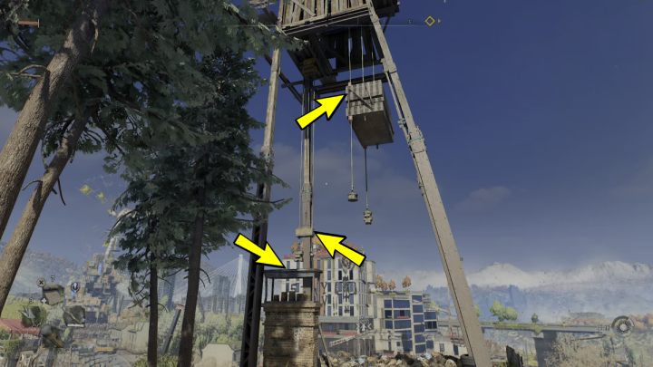 Wspinaczka na szczyt wiatraka odbywa się poprzez przeskakiwanie po ruchomych i nieruchomych elementach, które doprowadzą Was na wyższe poziomy konstrukcji - Dying Light 2: Wiatrak - jak aktywować? - Dying Light 2 - poradnik do gry