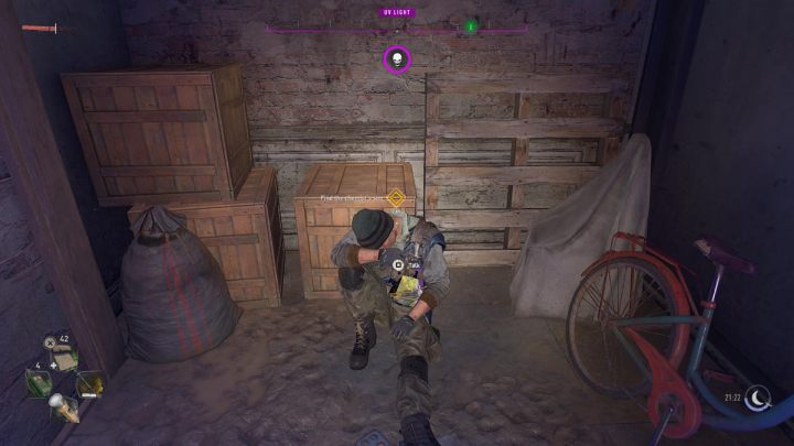 Gdy pozbędziecie się wszystkich przeciwników w budynku militarnym, otwórzcie drzwi do pokoju na najwyższym piętrze i porozmawiajcie z synem chemika - Dying Light 2: Kryształowa biel (Crystal White) - solucja, opis przejścia - Dying Light 2 - poradnik do gry