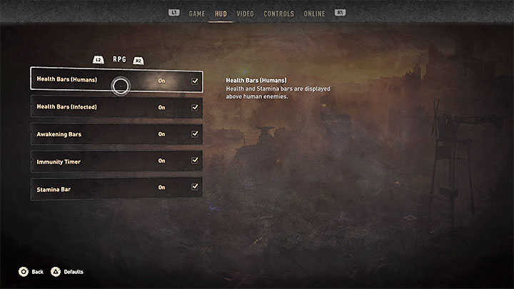 Ustawienia pasków zdrowia znajdziecie w menu głównym - Dying Light 2: Paski życia wrogów - jak wyłączyć? - Dying Light 2 - poradnik do gry
