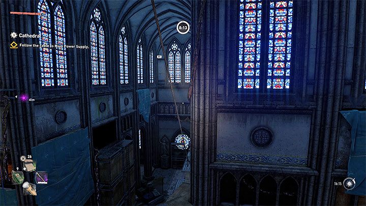 Musicie się teraz cofnąć do poprzedniego obszaru i doskoczyć do pominiętego wcześniej wiszącego obiektu - Dying Light 2: Katedra - solucja, opis przejścia - Dying Light 2 - poradnik do gry