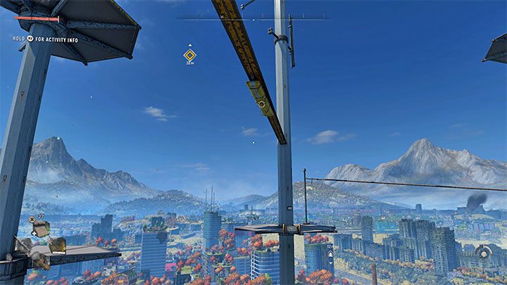 Pamiętajcie o możliwości chwytania się pionowych elementów wieży, a także dalszego wspinania się na nich - Dying Light 2: Nocni biegacze - solucja, opis przejścia - Dying Light 2 - poradnik do gry