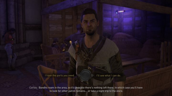 Po rozmowie z Carlosem i zaakceptowaniu zadania należy znaleźć 3 części elektryczne - Dying Light 2: Przebłysk geniuszu - solucja, opis przejścia - Dying Light 2 - poradnik do gry