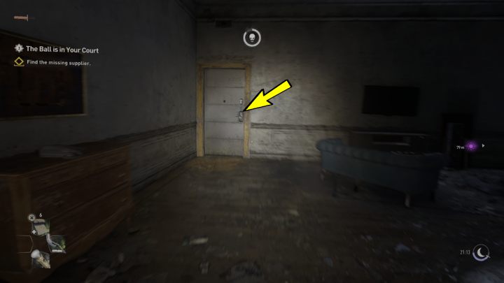 Użyjcie wytrychu, aby otworzyć drzwi do następnego pomieszczenia, a następnie ukucnijcie i przejdźcie przez dziurę po prawej stronie - Dying Light 2: Teraz twój ruch - solucja, opis przejścia - Dying Light 2 - poradnik do gry