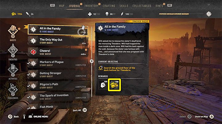 Inny sposób to otrzymywanie waluty Starego Świata jako nagrody za questy i inne aktywności - Dying Light 2: Pieniądze - jak zarabiać i wydawać? - Dying Light 2 - poradnik do gry