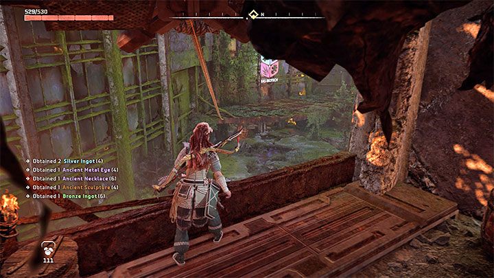 Po walkach zbadajcie piętro zrujnowanego budynku, w którym chowali się wrogowie z zasadzki - Horizon Forbidden West: Nasiona przeszłości (Seeds of the Past) - solucja, opis przejścia - Horizon Forbidden West - poradnik do gry
