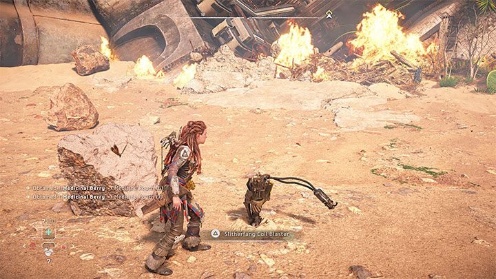 Na terenie areny możecie znaleźć przydatny łup - będą to przede wszystkim jagody do leczenia się i surowce do produkcji strzał - Horizon Forbidden West: Sięgnąć gwiazd (Reach for the Stars) - solucja, opis przejścia - Horizon Forbidden West - poradnik do gry