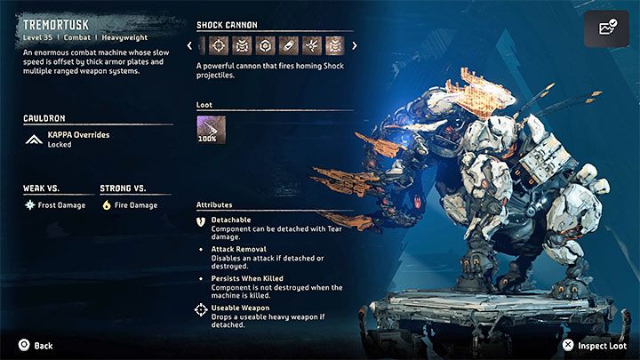 Tradycyjnie już powinniście rozpocząć od zeskanowania mumakła oraz dodatkowego przejrzenia jego karty w katalogu maszyn - Horizon Forbidden West: Mumakieł (Tremortusk) - boss, jak pokonać mamuta? - Horizon Forbidden West - poradnik do gry