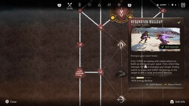 Typ: Pasywna umiejętność - Horizon Forbidden West: Wojowniczka (Warrior) - najlepsze umiejętności - Horizon Forbidden West - poradnik do gry