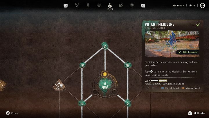 Typ: Pasywna umiejętność - Horizon Forbidden West: Ocalała (Survivor) - najlepsze umiejętności - Horizon Forbidden West - poradnik do gry
