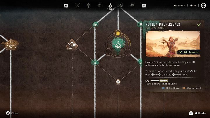 Typ: Pasywna umiejętność - Horizon Forbidden West: Ocalała (Survivor) - najlepsze umiejętności - Horizon Forbidden West - poradnik do gry