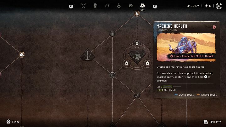 Typ: Pasywna umiejętność - Horizon Forbidden West: Mistrzyni Maszyn (Machine Master) - najlepsze umiejętności - Horizon Forbidden West - poradnik do gry