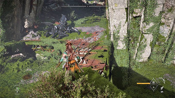 Po odzyskaniu kontroli nad Aloy wykonajcie daleki skok w stronę nowych interaktywnych krawędzi i przemieszczajcie się dzięki nim w prawo - Horizon Forbidden West: Osobliwość (Singularity) - solucja, opis przejścia, zakończenie - Horizon Forbidden West - poradnik do gry
