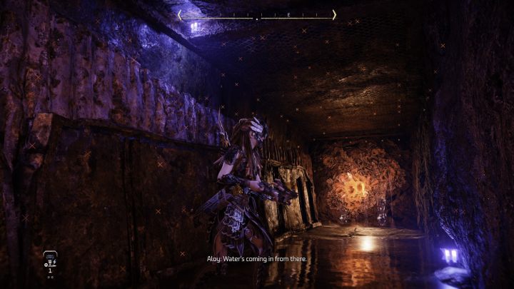 Na koniec podpalcie ognioskrę, aby wydostać się z jaskini - Horizon Forbidden West: Potop (The Deluge) - solucja, opis przejścia - Horizon Forbidden West - poradnik do gry