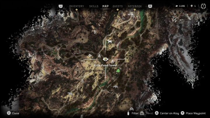 Ten punkt znajdziecie po drugiej stronie rzeki od ruin z reliktem Zaczynamy - Horizon Forbidden West: Punkty Vista Point - lista wszystkich - Horizon Forbidden West - poradnik do gry