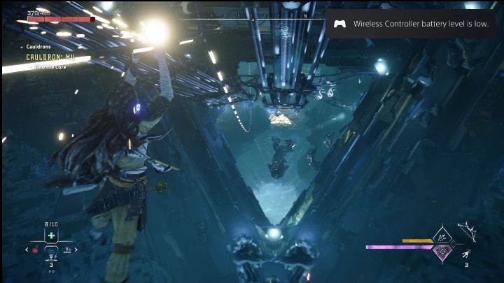 Po wejściu na górę wbiegnijcie do tunelu z kabli - Horizon Forbidden West: Kocioł Mu (Cynobrzany) - lokalizacja, opis przejścia - Horizon Forbidden West - poradnik do gry