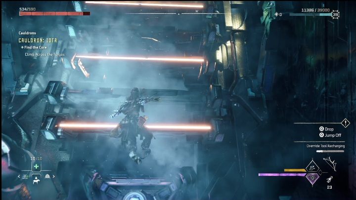 Po pozbyciu się przeciwników zobaczycie mechanizm - Horizon Forbidden West: Kocioł IOTA (Solanka) - lokalizacja, opis przejścia - Horizon Forbidden West - poradnik do gry