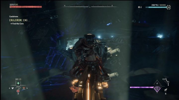 Po pozbyciu się przeciwników czas przesunąć platformę tak, aby połączyła się z dalszą drogą - Horizon Forbidden West: Kocioł CHI (Ostoja strażników)- lokalizacja, opis przejścia - Horizon Forbidden West - poradnik do gry