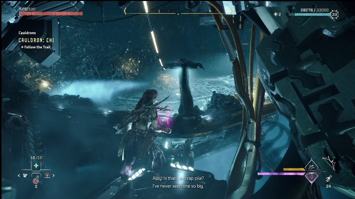 Po wspięciu na górę zobaczycie kolejną arenę - Horizon Forbidden West: Kocioł CHI (Ostoja strażników)- lokalizacja, opis przejścia - Horizon Forbidden West - poradnik do gry