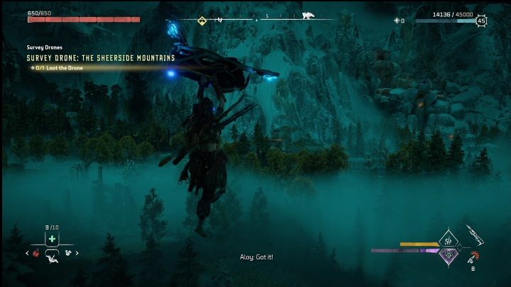 Waszym zadaniem jest wejście na mocarne drewniane elementy - Horizon Forbidden West: Drony badawcze - lista wszystkich - Horizon Forbidden West - poradnik do gry