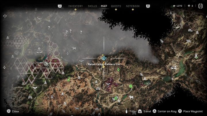 Nagrody: 3 punkty umiejętności, 2670 PD - Horizon Forbidden West: Obozy i posterunki buntowników (Cynobrzany) - lokalizacje - Horizon Forbidden West - poradnik do gry