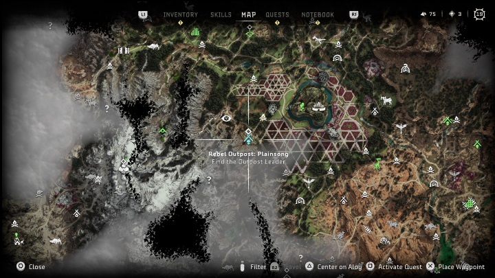 Nagrody: brak - Horizon Forbidden West: Obozy i posterunki buntowników (Cynobrzany) - lokalizacje - Horizon Forbidden West - poradnik do gry