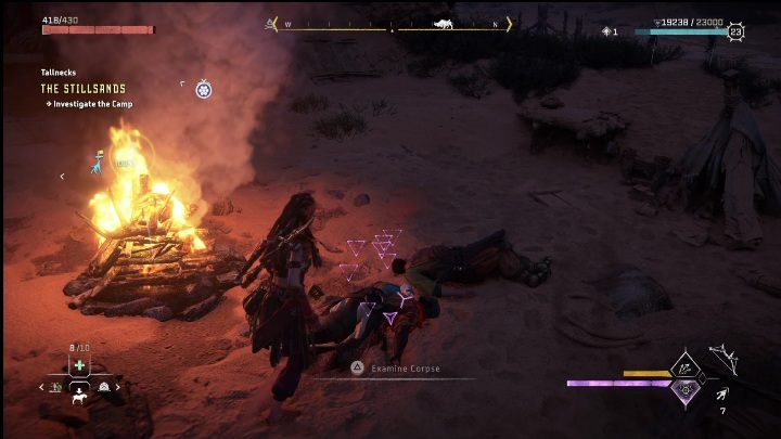 Po zbadaniu części maszyny udajcie się do ogniska - Horizon Forbidden West: Żyraf (Piaskownica) - lokalizacja - Horizon Forbidden West - poradnik do gry