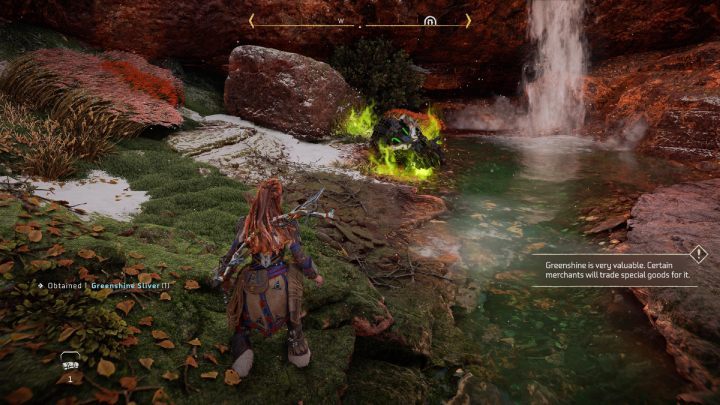 Przejdźcie pod wodospadem i udajcie się do następnego miejsca oznaczonego na mapie - Horizon Forbidden West: Kolcogrzbiety (The Bristlebacks) - solucja, opis przejścia - Horizon Forbidden West - poradnik do gry