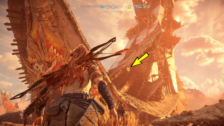 Wspinaczkę zacznijcie na tyłach wieży, przeskanujcie teren i znajdźcie żółty uchwyt - Horizon Forbidden West: Siła sygnału (Signal Spike) - solucja, opis przejścia - Horizon Forbidden West - poradnik do gry