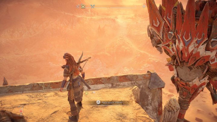 Podejdźcie do najwyższego punktu na wieży i spróbujcie złapać sygnał - Horizon Forbidden West: Siła sygnału (Signal Spike) - solucja, opis przejścia - Horizon Forbidden West - poradnik do gry