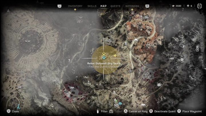 Nagrody: brak - Horizon Forbidden West: Obozy i posterunki buntowników (Lśniące Pustkowia) - lokalizacje - Horizon Forbidden West - poradnik do gry