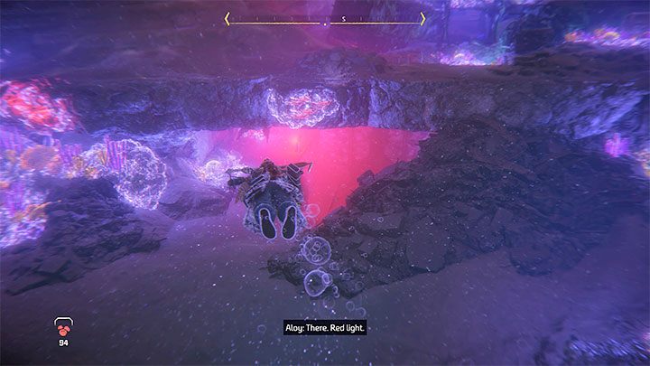 Falopruj pilnuje obszaru z wielką dziurą, tworząc w tym miejscu swego rodzaju wir - Horizon Forbidden West: Morze piasku (The Sea of Sands) - solucja, opis przejścia - Horizon Forbidden West - poradnik do gry
