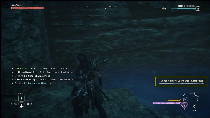 Po skompletowaniu wszystkich, na ekranie pojawi się napis o ukończeniu lokacji - Horizon Forbidden West: Zatopione jaskinie - jak ukończyć? - Horizon Forbidden West - poradnik do gry