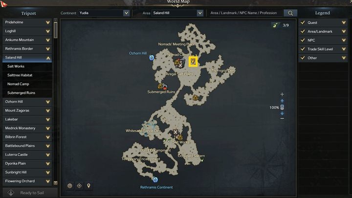 Salt Giant znajduje się na kontynencie Yudia, w obszarze Saland Hill - pierwszy obszar po wkroczeniu do Yudii - Lost Ark: World Boss - Salt Giant - boss, jak pokonać? - Lost Ark - poradnik do gry