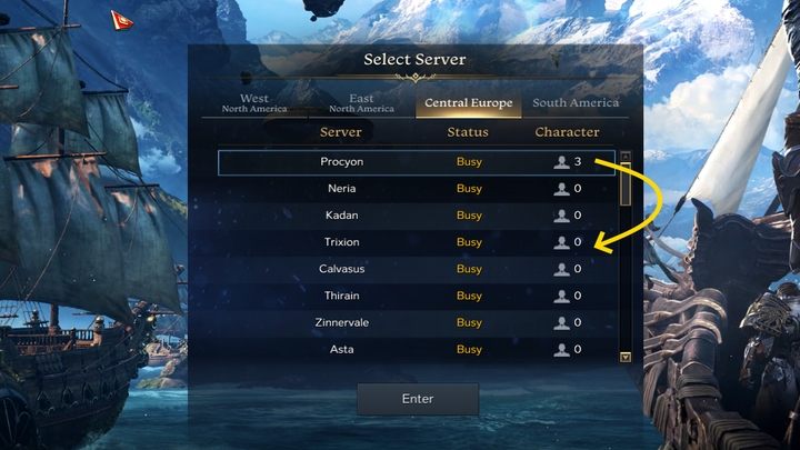 Przy pierwszym uruchomieniu gry gracz wybiera jeden z serwerów (kontynentalnych oraz bardziej lokalnych z długiej listy nazw) - Lost Ark: Zmiana serwera - czy możliwa? - Lost Ark - poradnik do gry