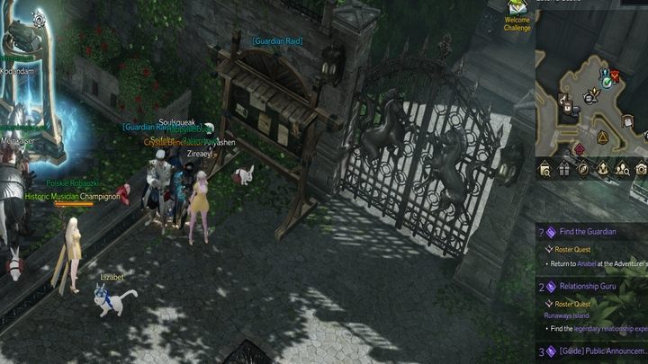 Aby rozpocząć Guardian Raid należy znaleźć w większym mieście tablicę ogłoszeń (czerwony znacznik na mapie) - Lost Ark: Guardian Raid - Lost Ark - poradnik do gry