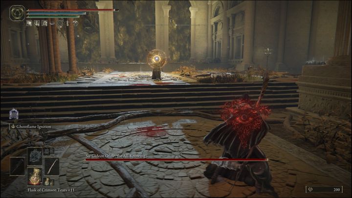 Uważajcie ze swoimi atakami w momencie, gdy stworzy żółty znak w swoim ciele - Elden Ring: Sir Gideon Ofnir, Wszechwiedzący (Sir Gideon Ofnir, the All-Knowing) - boss, jak pokonać? - Elden Ring - poradnik do gry