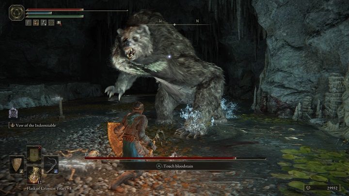Trzymajcie się za jego plecami i atakujcie kiedy tylko nadarzy się okazja - Elden Ring: Runebear (Runiczny niedźwiedź) - boss, jak pokonać? - Elden Ring - poradnik do gry
