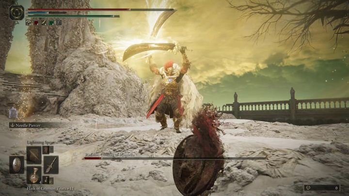 Swojej najgroźniejszej kombinacji ciosów Radahn zaczyna używać, gdy zostanie mu około 1/3 zdrowia - Shadow of the Erdtree: Jak pokonać finałowego bossa Radahn, obiecany małżonek (Promised Consort Radahn)? - Elden Ring - poradnik do gry