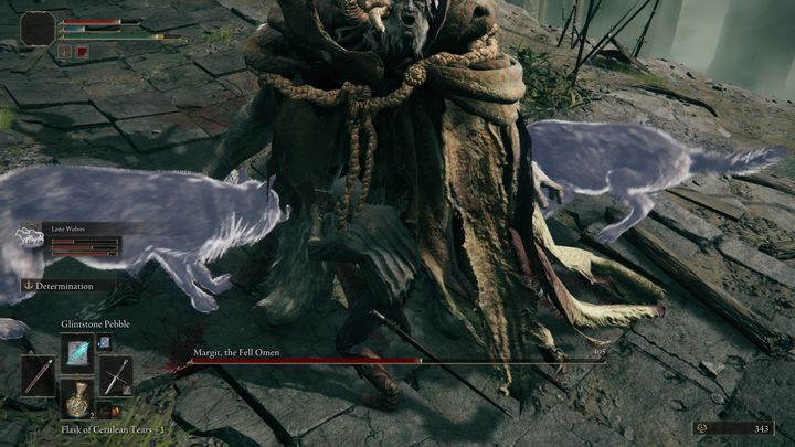 Przy niektórych atakach możecie nawet wyprowadzić go z równowagi, jeśli przyjmie na siebie zbyt dużo obrażeń - Elden Ring: Margit, Upadły Omen (Margit The Fell Omen) - boss, jak pokonać? - Elden Ring - poradnik do gry