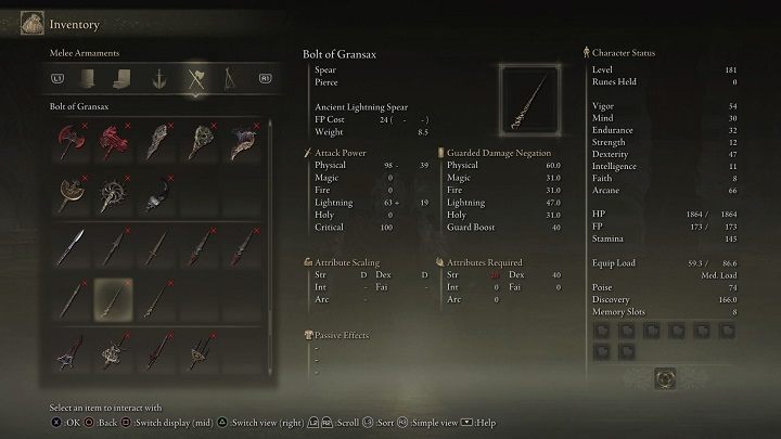 Typ oręża: Włócznia - Elden Ring: Legendarne oręże (Legendary Armaments) - lista wszystkich - Elden Ring - poradnik do gry