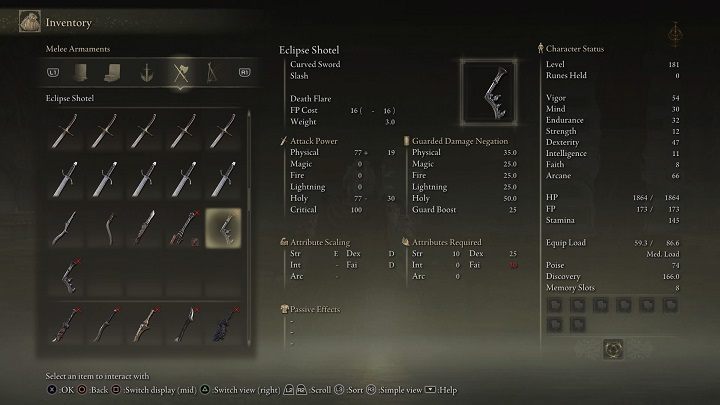 Typ oręża: Zakrzywiony miecz - Elden Ring: Legendarne oręże (Legendary Armaments) - lista wszystkich - Elden Ring - poradnik do gry
