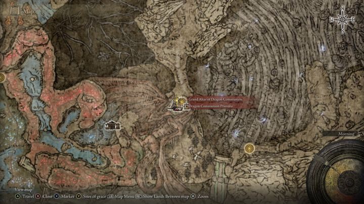 Kapłanka Smoczej Komunii Florissax znajduje się przy miejscu łaski Wielki Ołtarz Smoczej Komunii - Shadow of the Erdtree: Kapłanka Smoczej Komunii Florissax - solucja, opis przejścia - Elden Ring - poradnik do gry