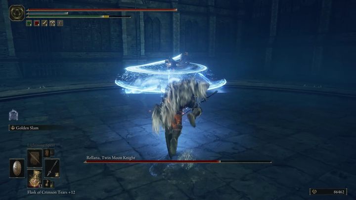 Podczas walki z końcowym bossem zamku Ensis, Rellaną, będziecie mogli przyzwać do pomocy ducha Ledy - Shadow of the Erdtree: Leda, rycerz igły - solucja, opis przejścia - Elden Ring - poradnik do gry