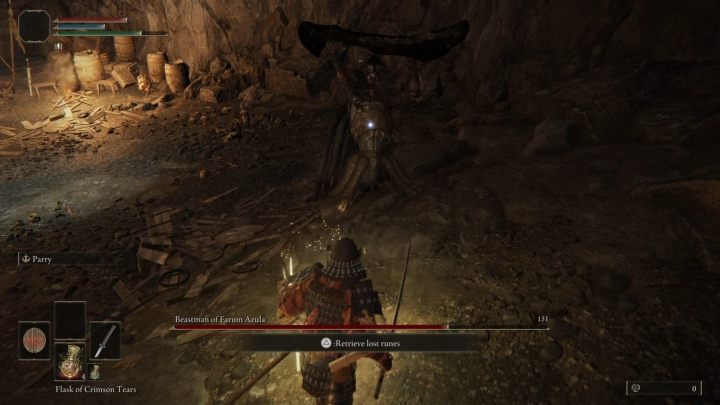 Człowiek bestia z Farum Azula przez większość czasu atakuje dwoma cięciami wielkiego miecza - Elden Ring: Człowiek bestia z Farum Azula (Beastman of Farum Azula) - boss, jak pokonać? - Elden Ring - poradnik do gry